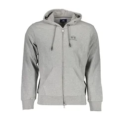 LA MARTINA MEN'S GRAY ZIP SWEATSHIRT