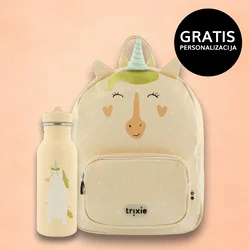 trixie otroški nahrbtnik + steklenička 500 ml mrs. unicorn