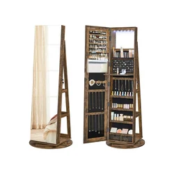 Songmics Omara za nakit 94x37x155 cm rjava