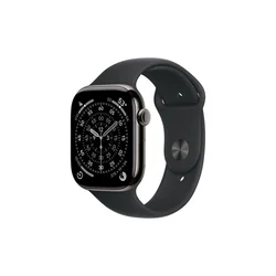 APPLE Watch S11 Cellular 42mm Slate Titanium Case with Black Sport Band - M/L (mf8t4rk/a)