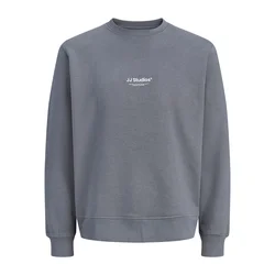 JACK & JONES Majica JJESoho bazaltno siva / bela