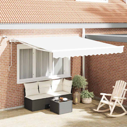 Skrovita tenda Bijelo 300 x 250 cm Poliester i metal