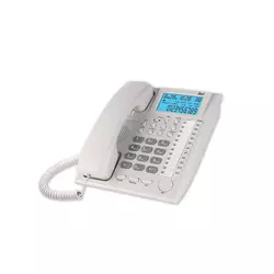 MeanIT Analogni telefon, stoni, LCD ekran, bela - ST200 White
