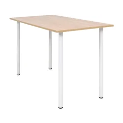 Blagovaonski stol 120 x 60 x 73 cm boja hrasta i bijela