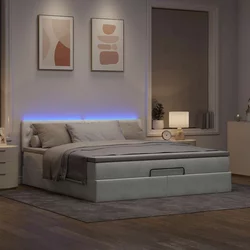 Otomanski krevet s madracem&LED 180x200cm baršunasti