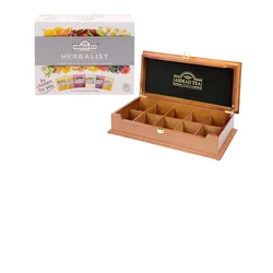 Ahmad tea Čaj Herbalist Mix Box 115g i Ahmad tea drvena kutija za kesice sa poklopcem