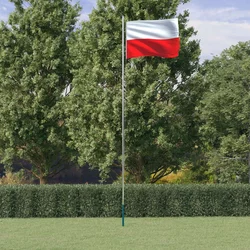 Poljska zastava i jarbol 6,08 m aluminijska