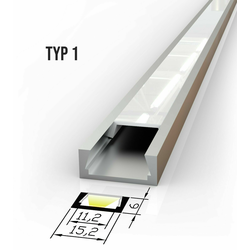 Alu profil za LED trakove-TIP 1 (15061) Slim