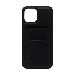 Maska za telefon LEATHER MAGSAFE WALLET za Iphone 12 Pro, Crna