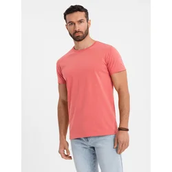 Ombre BASIC mens classic cotton T-shirt - coral