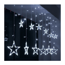 Brilagi - LED božićna spoljašnja zavesa 77xLED/3xAA/USB 1,8m IP44 hladna bela