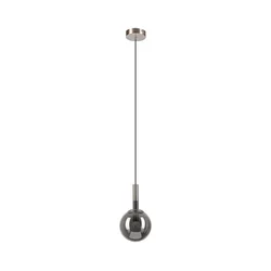 Luster na sajli ROLLO 1xE14/5W/230V mat hrom/dimljeno staklo