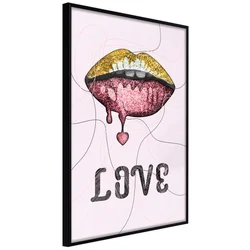 Plakat - Lip Gloss and Love - 40x60/Black