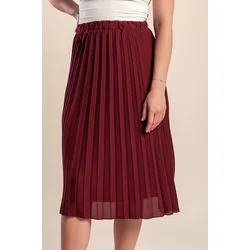Plus size plisirano midi krilo, bordo