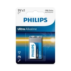 Philips 6LR61E1B/10 - Alkalijska baterija 6LR61 ULTRA ALKALINE 9V 600mAh