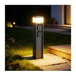 Brilagi -Spoljašnja svetiljka sa 2 SCHUKO utičnice PILLAR 1xG9/11W/230V IP44 antracit