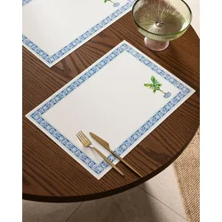 Madame Coco Set podmetača za sto Dita, 42x29cm, 4 komada, Belo - plavi