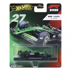 Hot Wheels Premium: KICK Sauber F1 Team #27 avtomobilček Formule 1 1/64 - Mattel