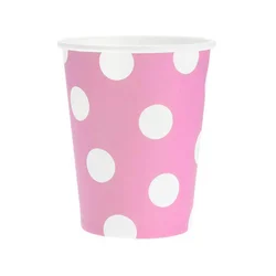 Papirnate čase Dots 270ml Roza