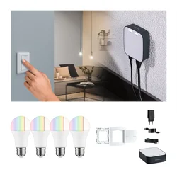Paulmann Smart Home Set ZigBee 4x E27 9,3W LED mat RGBW - Plastika