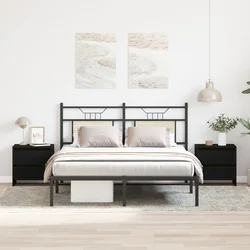 Noćni ormar s ladicama 2 pcs Crni hrast 45 x 34 x 44,5 cm