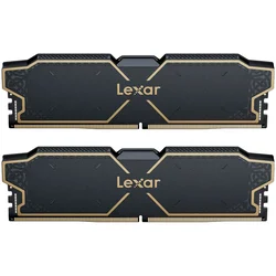 Lexar 32GB Kit (2x16GB) THOR DDR5 6000 CL38 1.3V Memory with heatsink, Dual pack, Black Color