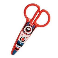 Otroške škarje 13 cm, rdeče/raketa