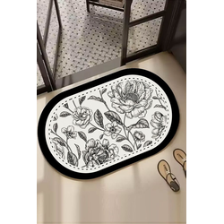Lessentiel Maison Prostirka za kupatilo Rasse, 60x100 cm, Crno-bela