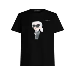 Karl Lagerfeld Majica črna/bela