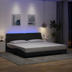 Okvir kreveta s LED-om bez madraca 200x200 cm od tkanine