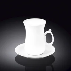 Set 1/6 Skodelica in Podstavek, Porcelan, 120ml