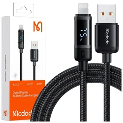 Mcdodo Polnilnik MCDODO USB Lightning kabel za hitro polnjenje za iPhone 1M LED