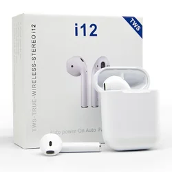Bluetooth slušalice AirPhones i12 TWS bele