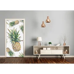 tulup.si Samolepilni tapete na vratih Ananas 95x205 cm