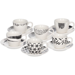 TOGNANA set skodelic za čaj s podstavkom Zenith 200 ml, 6 ko