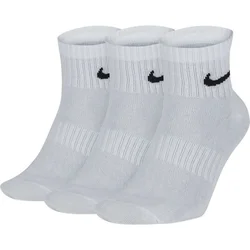 Nike Everyday Lightweight Ankle Traning nogavice, 3 Pair, bela/črna