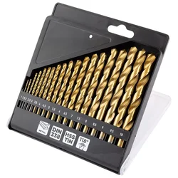 Svedri za kovino HSS TiN, 1–10 mm, komplet 19 kosov