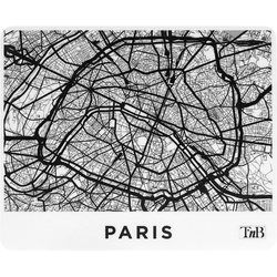 Podloga za miš TnB - Paris, S, mekana, crna/bijela