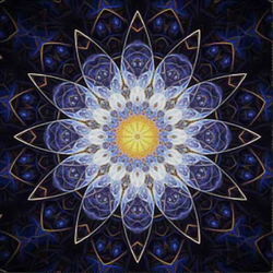 Norimpex - Puzzle Diamantna slika: Modra mandala 30x30cm 7D - 1 - 39 kosov