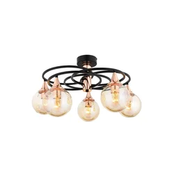 Opviq Luster AR-1661-5BSY, 31 cm, IP20, Crno-roze