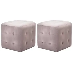 Vidaxl Tabure 2 kosa 30x30x30 cm žametno blago