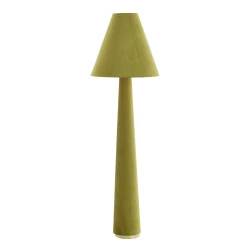 Zelena stoječa svetilka s tekstilnim senčilom (višina 168 cm) Devia – Light & Living
