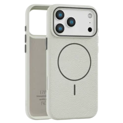 Leather Grip MagSafe maska za iPhone 17 Pro - Bela