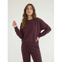 Sinsay - Basic crewneck duks - mahagoni