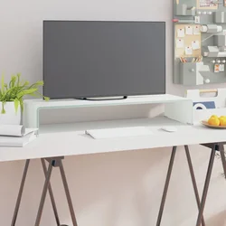 Stalak za TV/monitor stakleni zeleni 80 x 30 x 13 cm