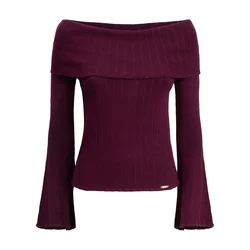 Influencer Pulover vinsko rdeča