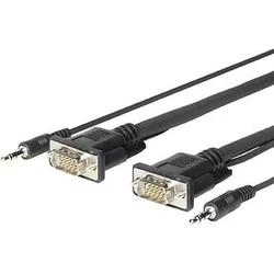 Vivolink PROVGAMCS4.6 Kabelski adapter 4,6 m VGA (D-Sub) + 3,5 mm črne barve