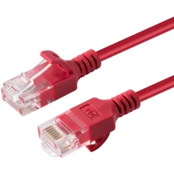 MicroConnect Kabel CAT6A U/UTP 0,15m Rdeč Omrežni, tanek