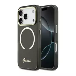 Maska Guess IML Script Metal MagSafe za iPhone 17 Pro Max crna