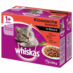 Multi pakiranje Whiskas 1+ Adult vrećice 12 x 100 g - Izbor ribe u želeu